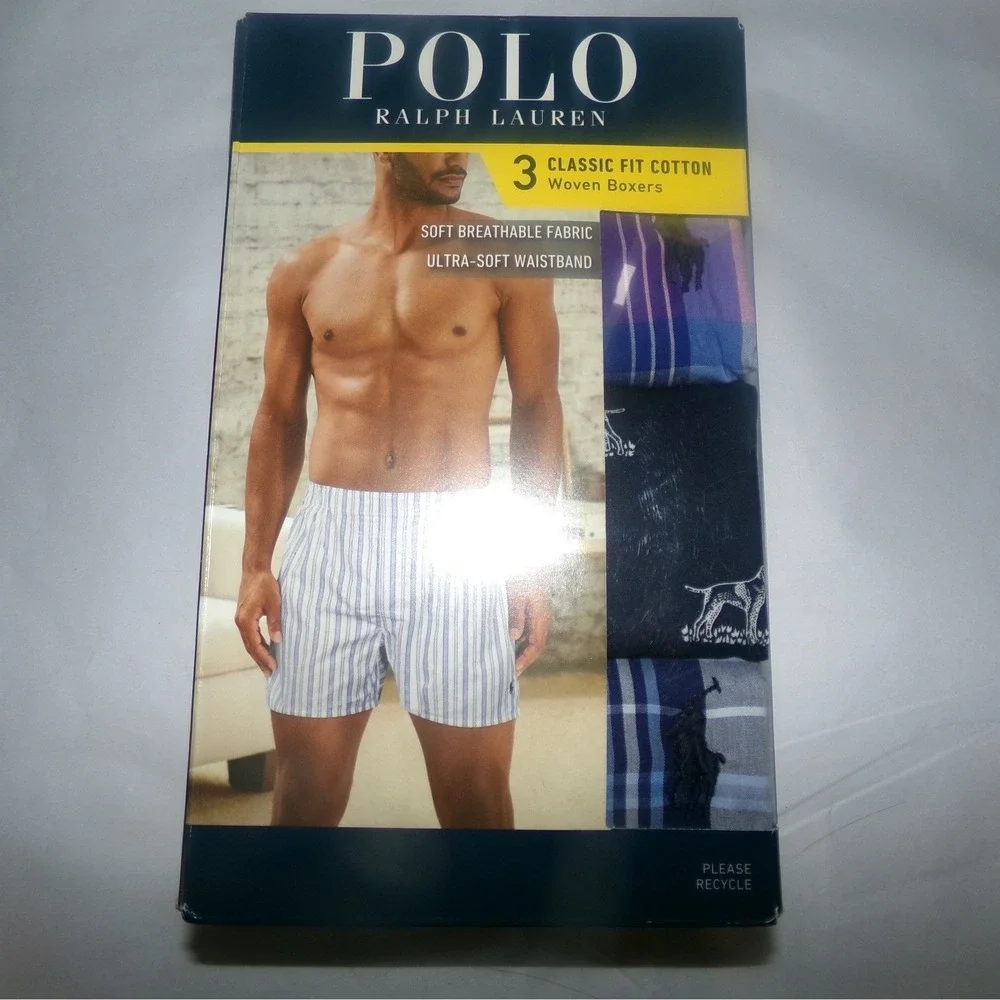 Polo Ralph Lauren 3-Pack WOVEN Boxers~Men's XL 40